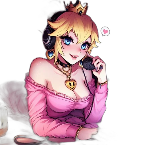 dress, crown, staff, anime transparent PNG cut-out