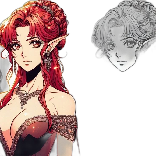 concept art, fantasy art, pixel art, anime transparent PNG cut-out