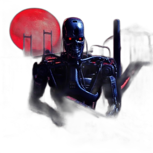 robot, weapon, concept art, cyberpunk transparent PNG cut-out