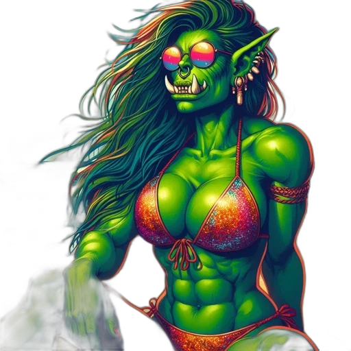 fantasy art, concept art, comic book art, photorealistic transparent PNG cut-out