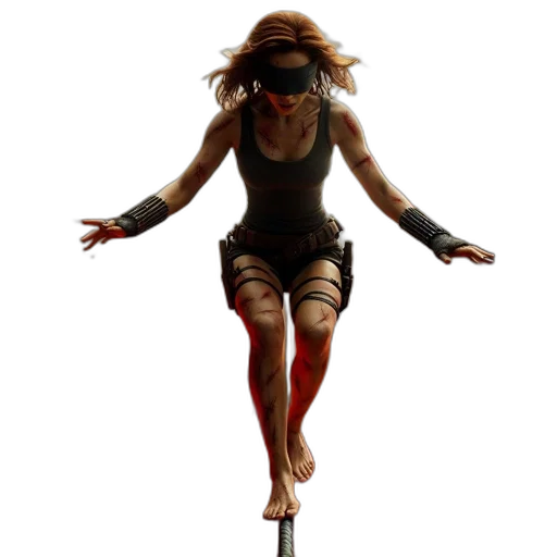mask, dress, staff, 3d render transparent PNG cut-out