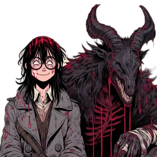 creature, animal, mask, comic book art transparent PNG cut-out