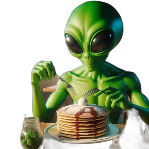 food, concept art, 3d render, outer space transparent PNG cut-out