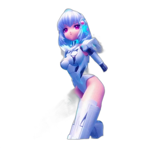robot, dress, staff, creature transparent PNG cut-out