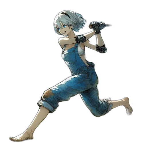 weapon, staff, sword, robot transparent PNG cut-out