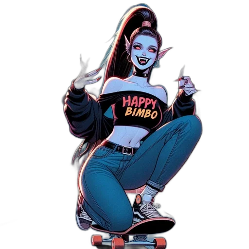 comic book art, cartoon, concept art, cyberpunk transparent PNG cut-out