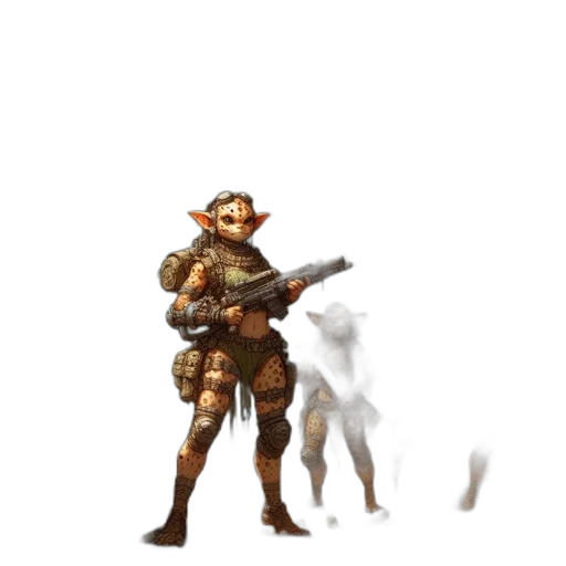 weapon, staff, animal, creature transparent PNG cut-out
