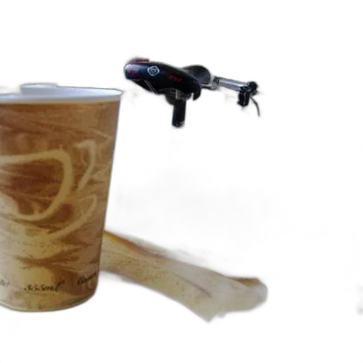 banana, cup, coffee, sit transparent PNG cut-out