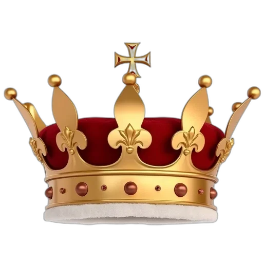 crown, jewelry, hat, staff transparent PNG cut-out