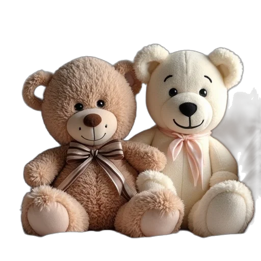 3d render, photorealistic, bear, pillow transparent PNG cut-out