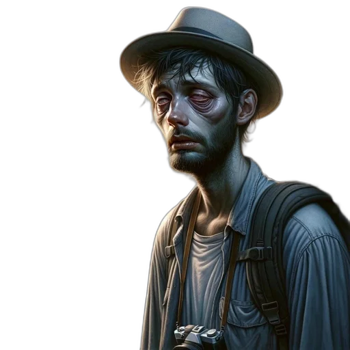 hat, face, staff, concept art transparent PNG cut-out