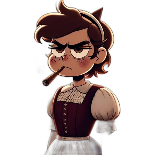 dress, staff, crown, cartoon transparent PNG cut-out