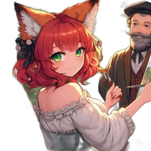 staff, fantasy art, anime, watercolor transparent PNG cut-out