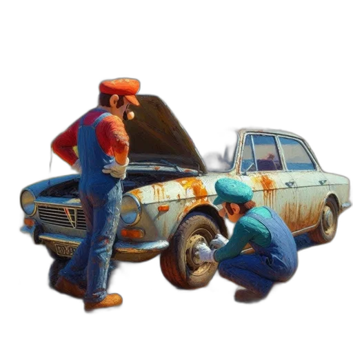 car, weapon, robot, furniture transparent PNG cut-out