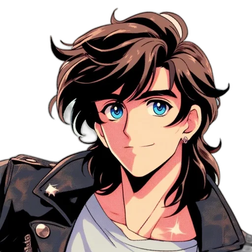 jacket, face, hair, anime transparent PNG cut-out