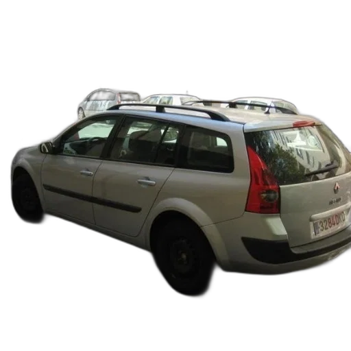 car, 3d render, silver, station transparent PNG cut-out