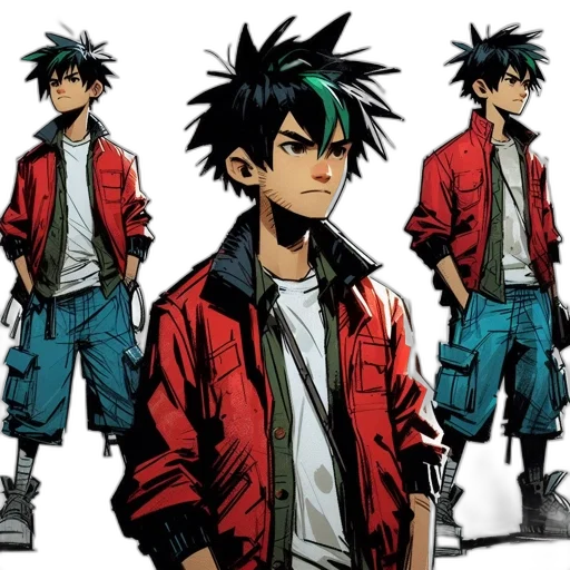 jacket, concept art, comic book art, anime transparent PNG cut-out