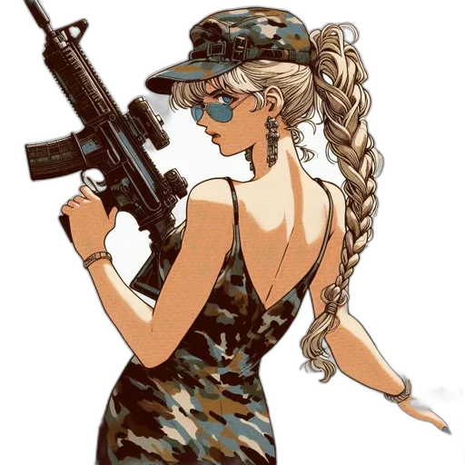 weapon, dress, cartoon, pixel art transparent PNG cut-out