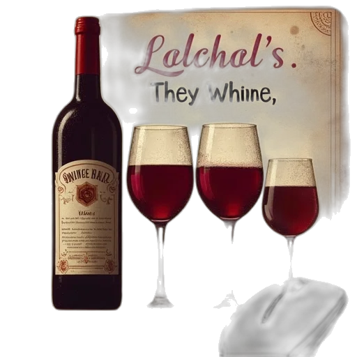 bottle, whine, wine, quote transparent PNG cut-out
