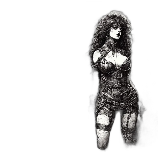 dress, fantasy art, comic book art, concept art transparent PNG cut-out