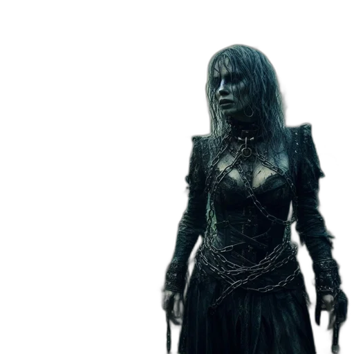 dress, staff, creature, concept art transparent PNG cut-out