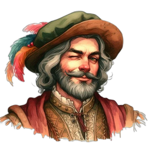 face, hat, staff, crown transparent PNG cut-out