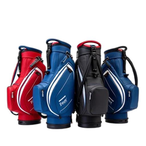 set, four, golf, bags transparent PNG cut-out