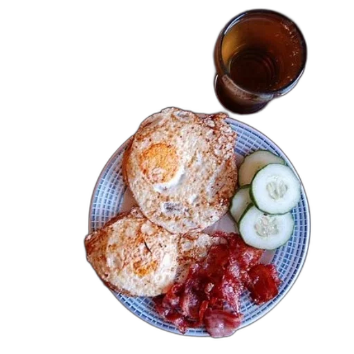 food, plate, two, fried transparent PNG cut-out