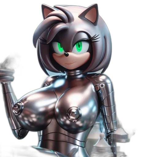 robot, weapon, 3d render, concept art transparent PNG cut-out