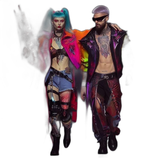 jacket, cyberpunk, concept art, fantasy art transparent PNG cut-out