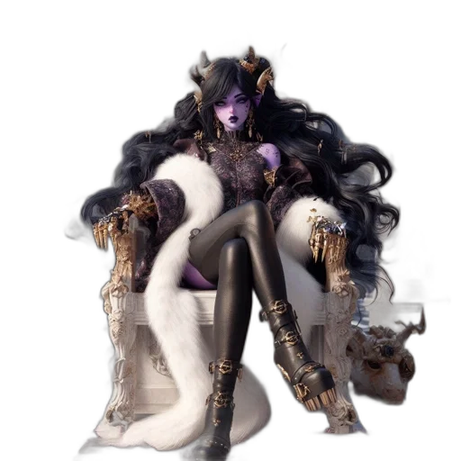 dragon, creature, mask, hair transparent PNG cut-out
