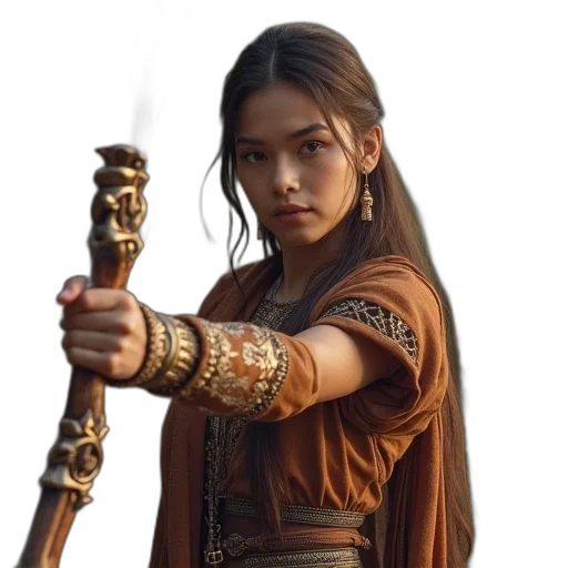sword, weapon, staff, fantasy art transparent PNG cut-out