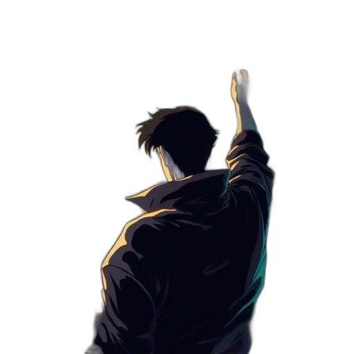 jacket, staff, weapon, concept art transparent PNG cut-out