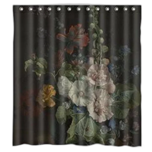 umbrella, dark, earth tones, floral transparent PNG cut-out