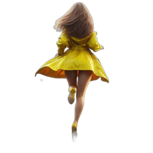 dress, hair, shoes, concept art transparent PNG cut-out