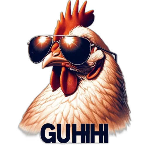 3d render, pixel art, photorealistic, rooster transparent PNG cut-out