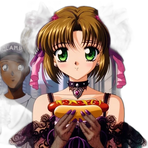 food, jewelry, anime, vaporwave transparent PNG cut-out