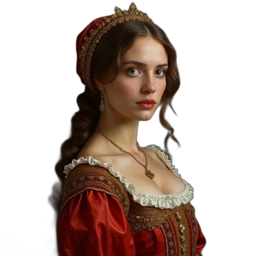 crown, dress, jewelry, face transparent PNG cut-out
