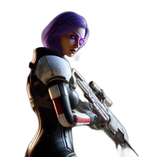 weapon, robot, staff, jacket transparent PNG cut-out
