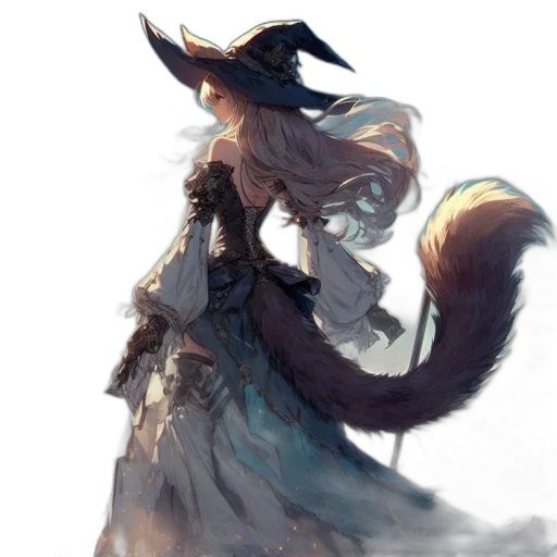 staff, dress, hat, dragon transparent PNG cut-out