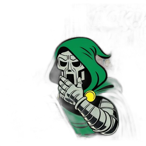 mask, concept art, comic book art, 3d render transparent PNG cut-out