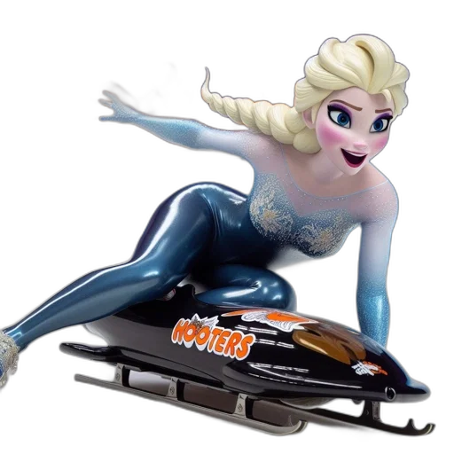 cartoon, concept art, 3d render, elsa transparent PNG cut-out