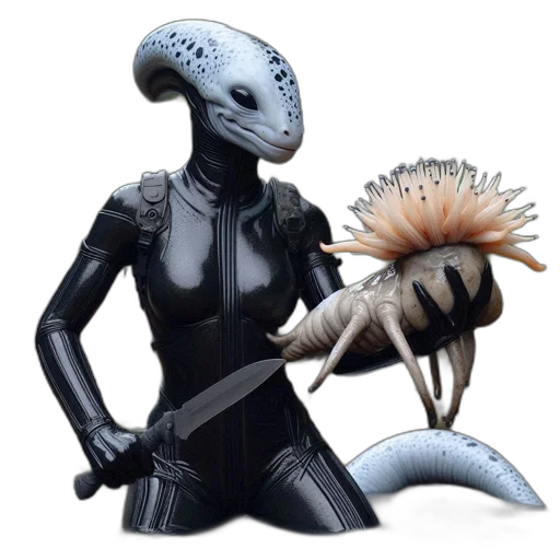 creature, robot, staff, mask transparent PNG cut-out