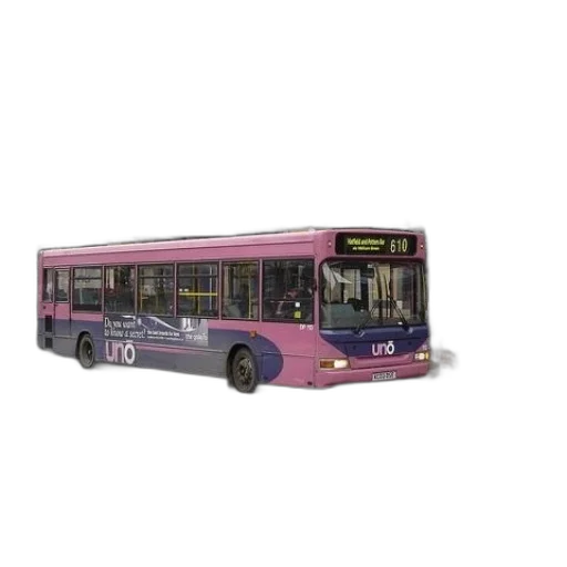 3d render, photorealistic, pink, bus transparent PNG cut-out
