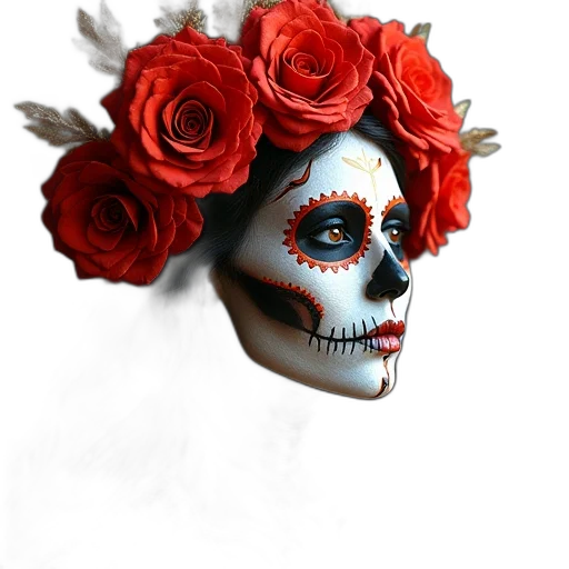 mask, face, crown, flower transparent PNG cut-out