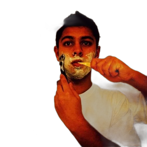 face, mask, staff, creature transparent PNG cut-out