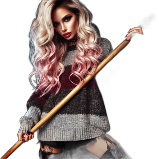 staff, hair, fantasy art, concept art transparent PNG cut-out