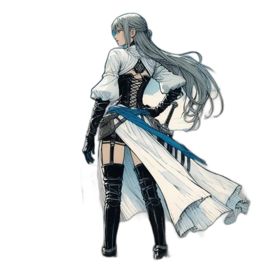 sword, dress, staff, weapon transparent PNG cut-out