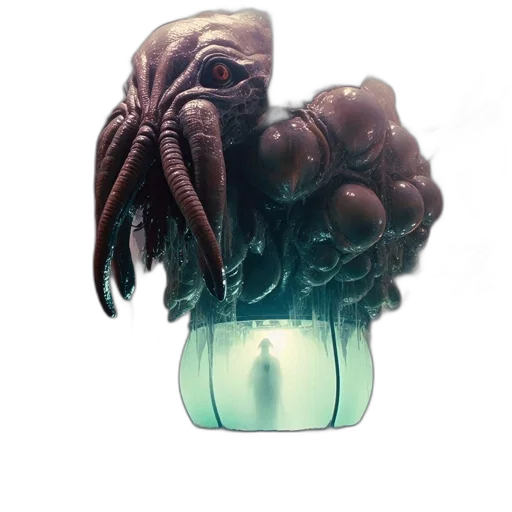 bottle, creature, hair, mask transparent PNG cut-out
