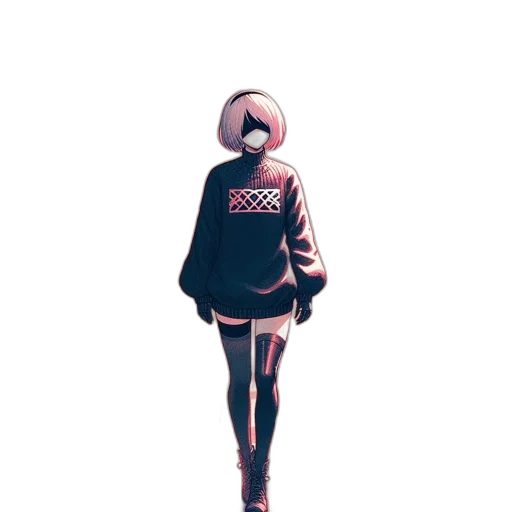 jacket, robot, hat, creature transparent PNG cut-out